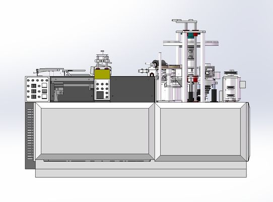 Volledig automatische wegwerpmachine voor het maken van papierkopjes voor de koffie- en theeverwerking Type Papier vouwmachine 1700 kg