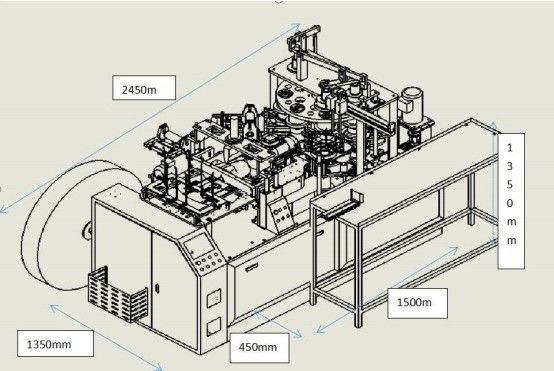 Volledig geautomatiseerde papieren schaalvormmachine met hoge snelheid 220V/380V Spanning en koperstaaf Cup Bones Way
