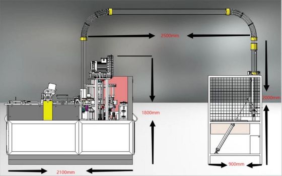 220V/380V Spanning Automatische Paper Coffee Cup Making Machine Dubai 3-16oz Paper Cup Forming Machine met snelheid 65-85 stuks/min