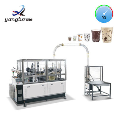 Luchtbron 0,4-0,5 m3/min Gemiddelde snelheid Volledig automatische papierbekermachine voor wegwerppapierkoffiekop