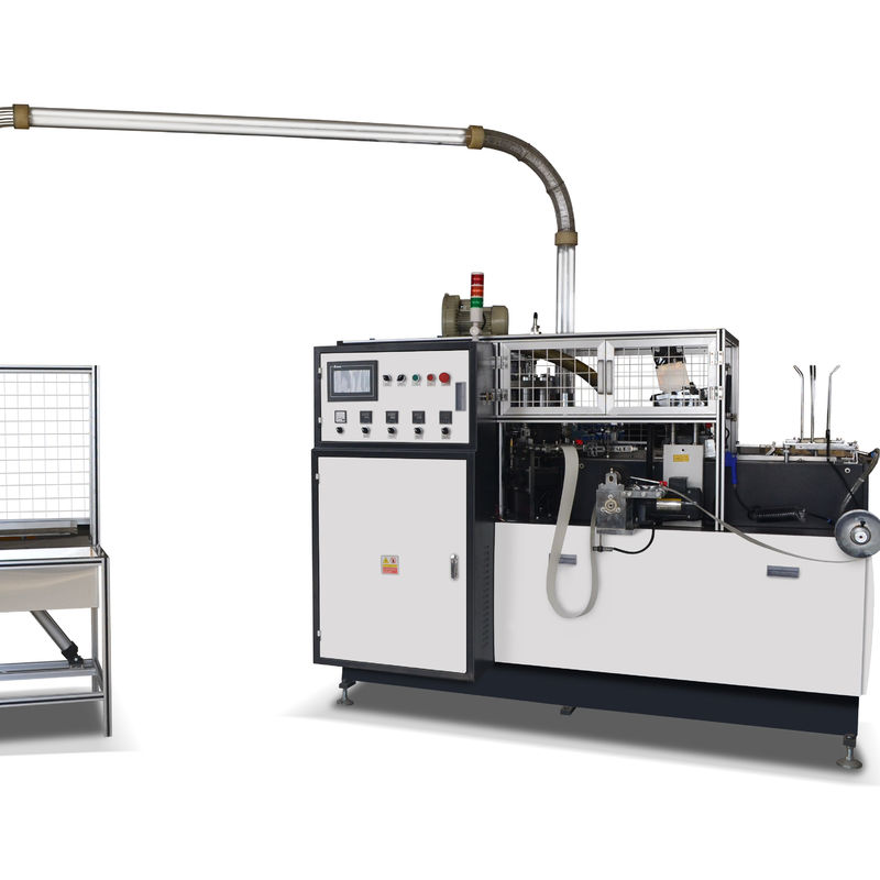 Medium Speed Automatic Disposable Paper Cup Making Machine met externe grootte 2130mm*1350mm*1900mm en 220V/380V Spanning