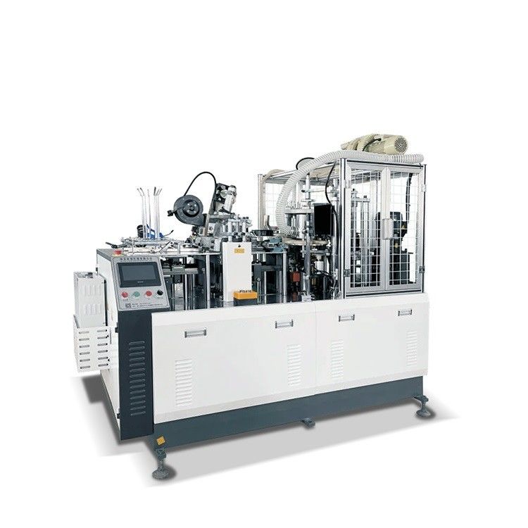 Fabrikanten Wegwerpmachine voor het maken van papieren kopjes Automatische koppenvormmachine voor het maken van papieren kopjes met een capaciteit van 100 tot 110 stuks per minuut