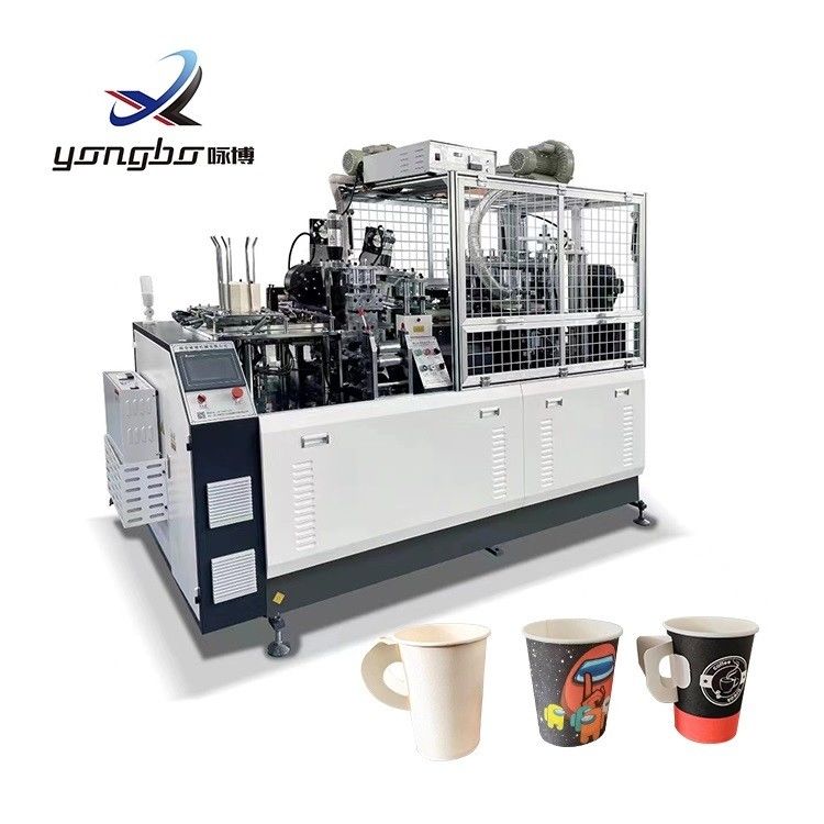 Automatische papier koffiebeker maken machine met hoge snelheid van 90-100pcs/min en koperen bar cup bened manier