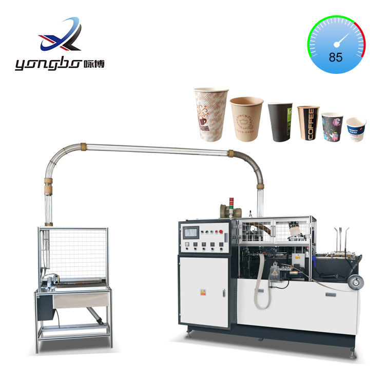 65-85 stuks/min Volledig automatisch papierbeker maken machine koppen maken machine papierbeker vormen met koppen gebost manier koper balk